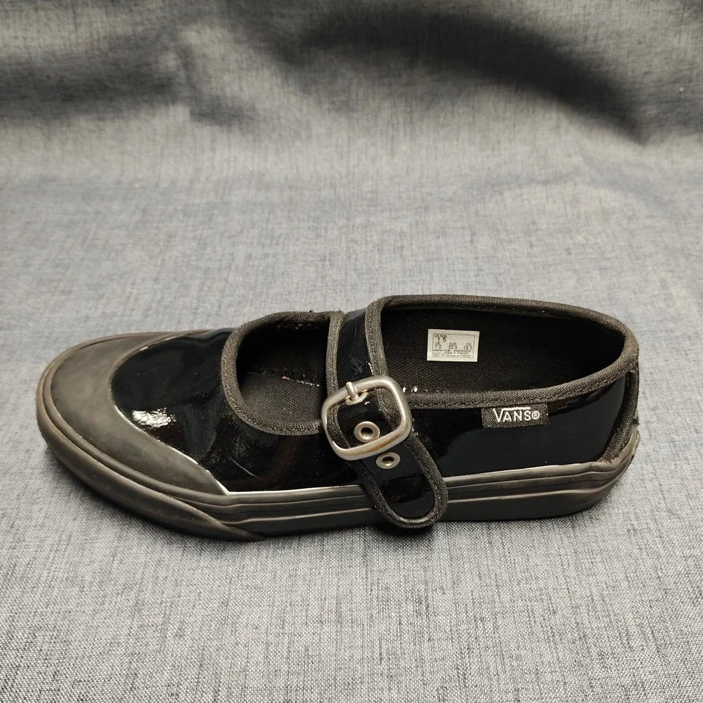 Vans Kids Shine‎ Black Mary Jane Shoes Kids Size 1.5